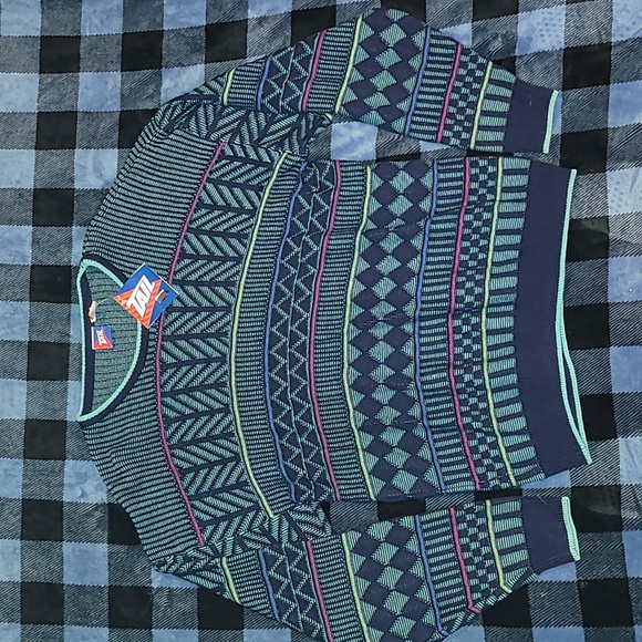 Vintage. Made in USA. DEADSTOCK. TAIL. Thick cotton knit sweater. XL. - Picture 1 of 16